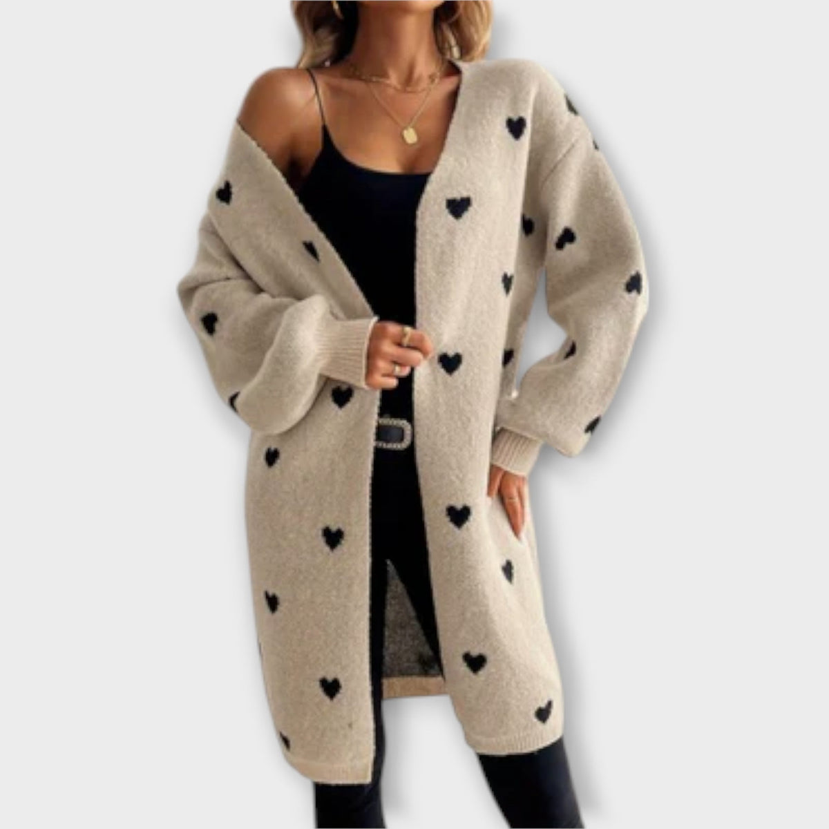JULIA | HEART-PATTERN CARDIGAN