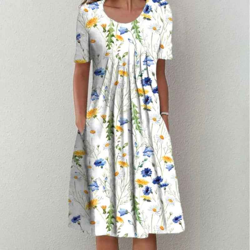 Hailey | Elegant And Casual Flower Dress With Pockets