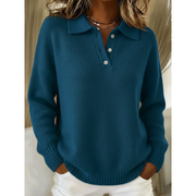 Rheanna | Collared Button-Neck Jumper