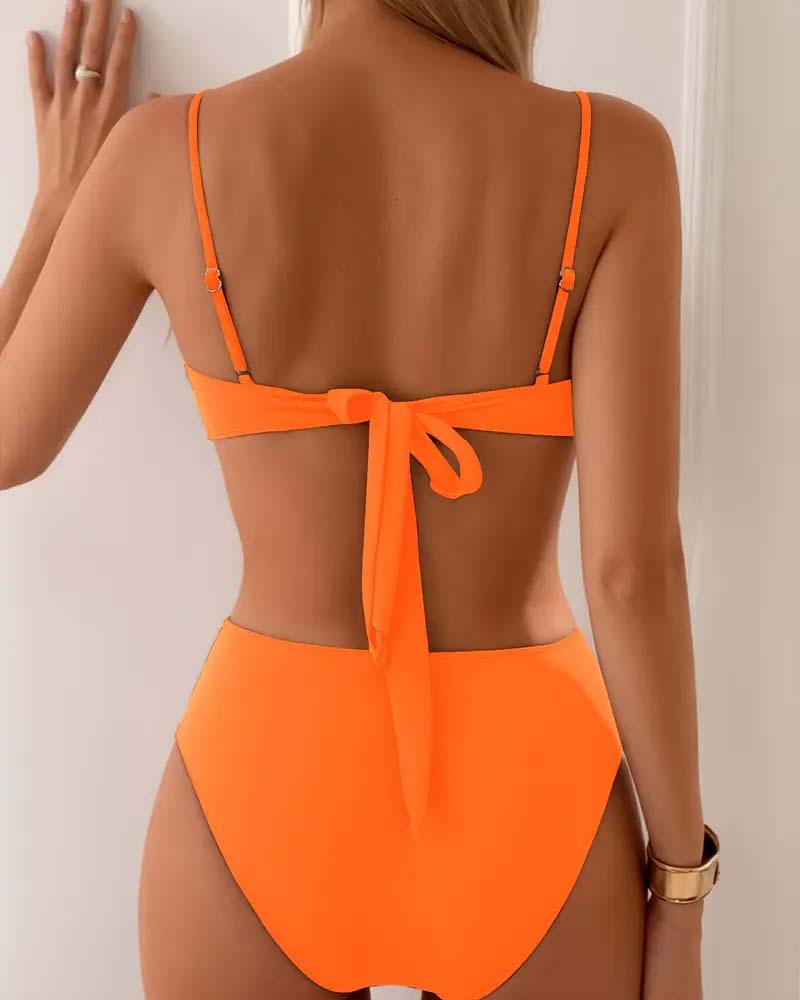 LALUNA | RUFFLED HIGH-WAISTED BIKINI