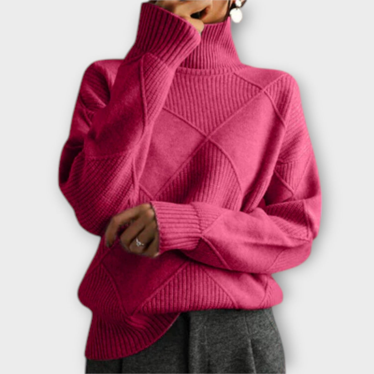 Melanie | Yellow And Comfortable Turtleneck Jumper