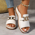 GRACIE | BUCKLE SLIP-ON SANDALS