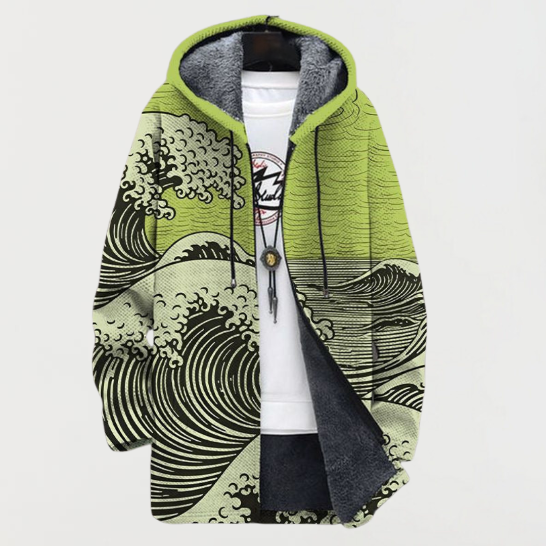 Keira | Wave-Print Coat