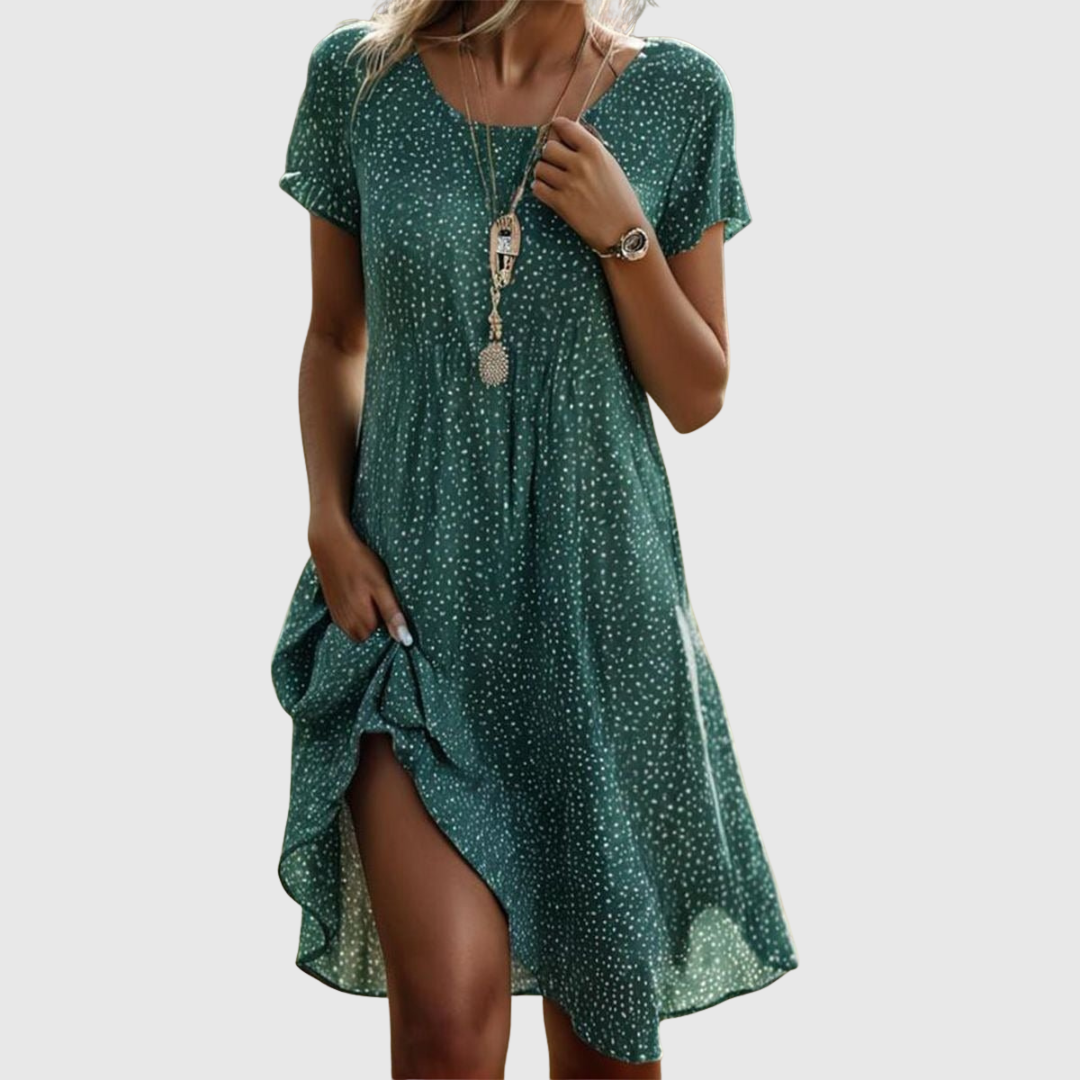 TANSY | FLORAL SHORT-SLEEVE DRESS