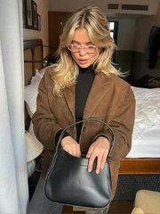 Arianwen | Brown Oversized Suede Blazer