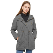 Muireann | Lightweight Hooded Windbreaker Jacket in Green