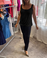 Deangela | Gathered Scoop-Neck Top