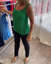 Deangela | Gathered Scoop-Neck Top