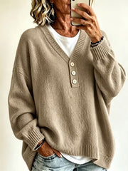 Mahalia | Button-Neck Jumper