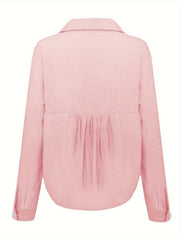 Lacresha | Gathered-Back Button Shirt