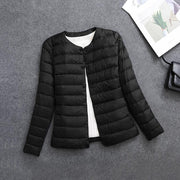 Rosamund | Lightweight Round-Neck Padded Jacket in Black