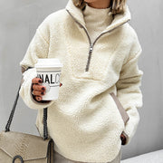 Briseida | Textured Half-Zip Sweatshirt