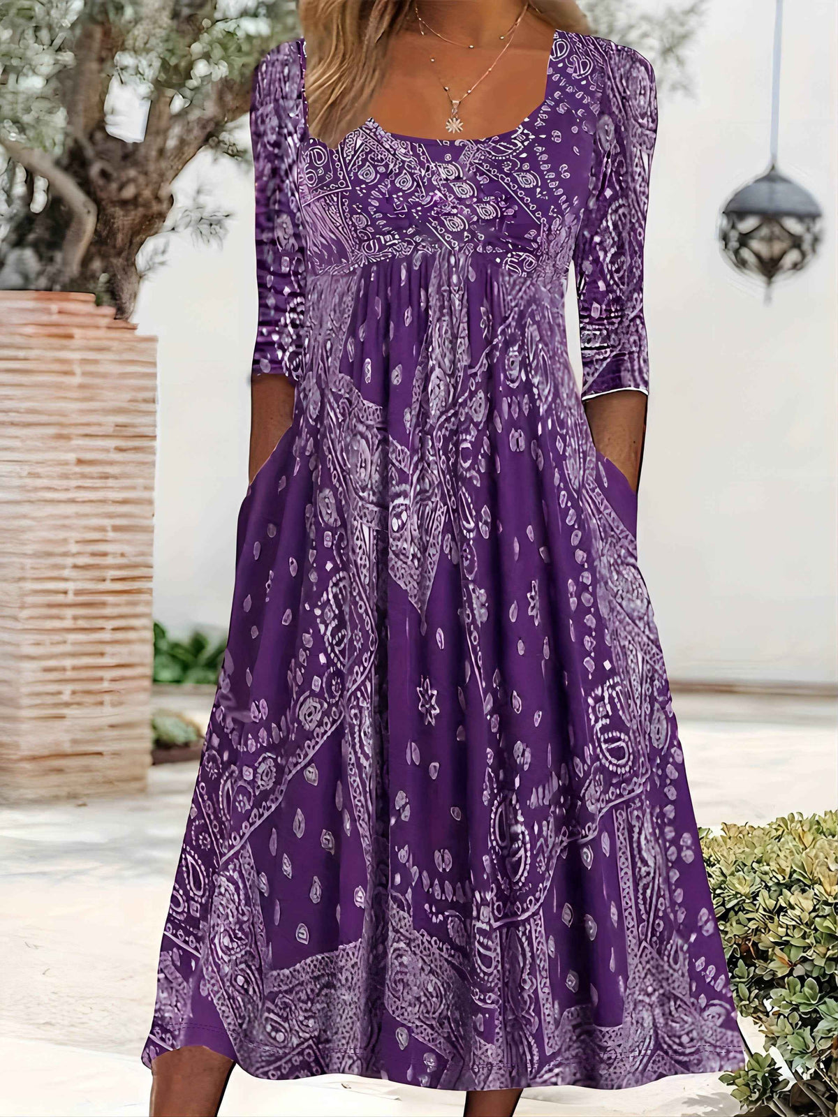 ELOWEN | LONG-SLEEVE MIDI DRESS