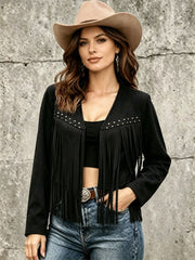 Tamica | Fringed Open-Front Jacket