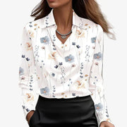 Kamie | Collared Cowl-Neck Blouse