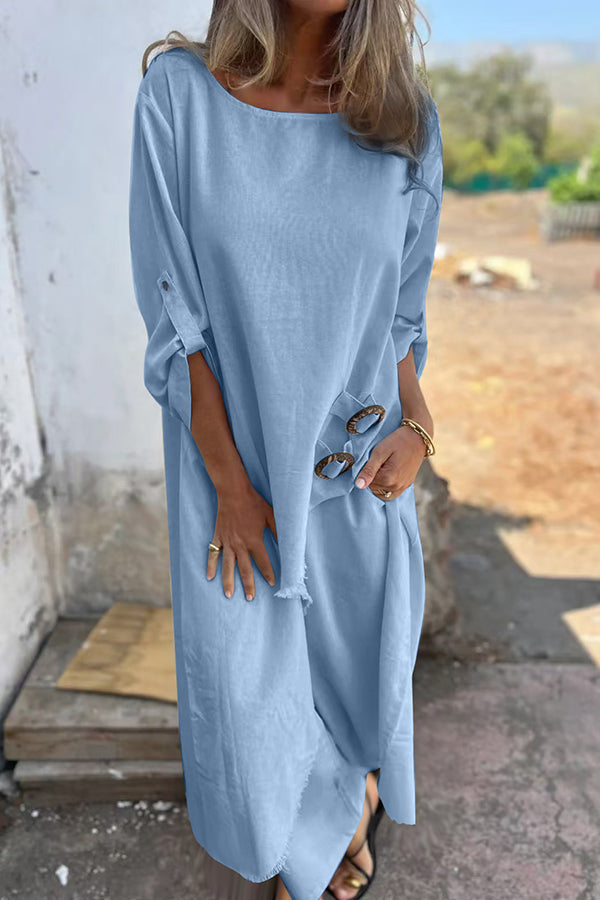 MIRELLA | BUTTON-FRONT LONG-SLEEVE CO-ORD SET