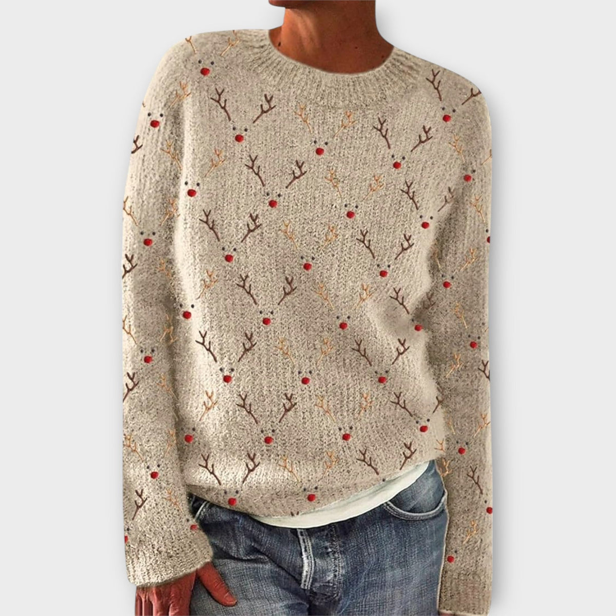 Simone | Cozy Christmas Crème Jumper
