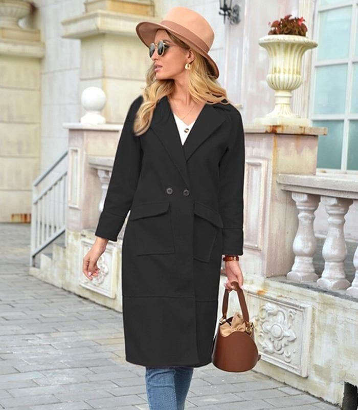Nettie | Long Double-Breasted Coat
