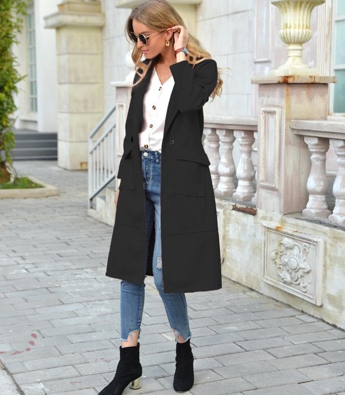 Nettie | Long Double-Breasted Coat