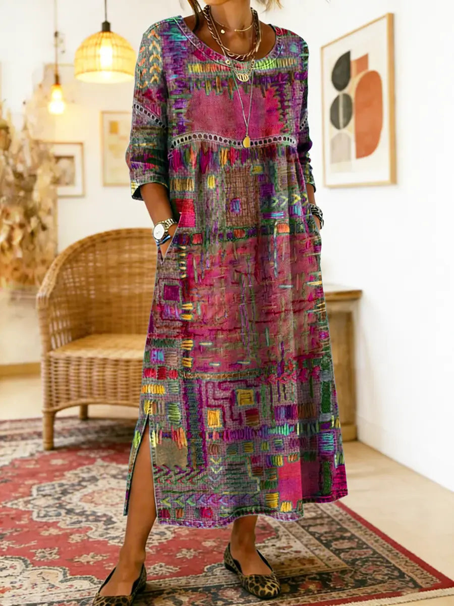 Eliana | Midi Printed Dress