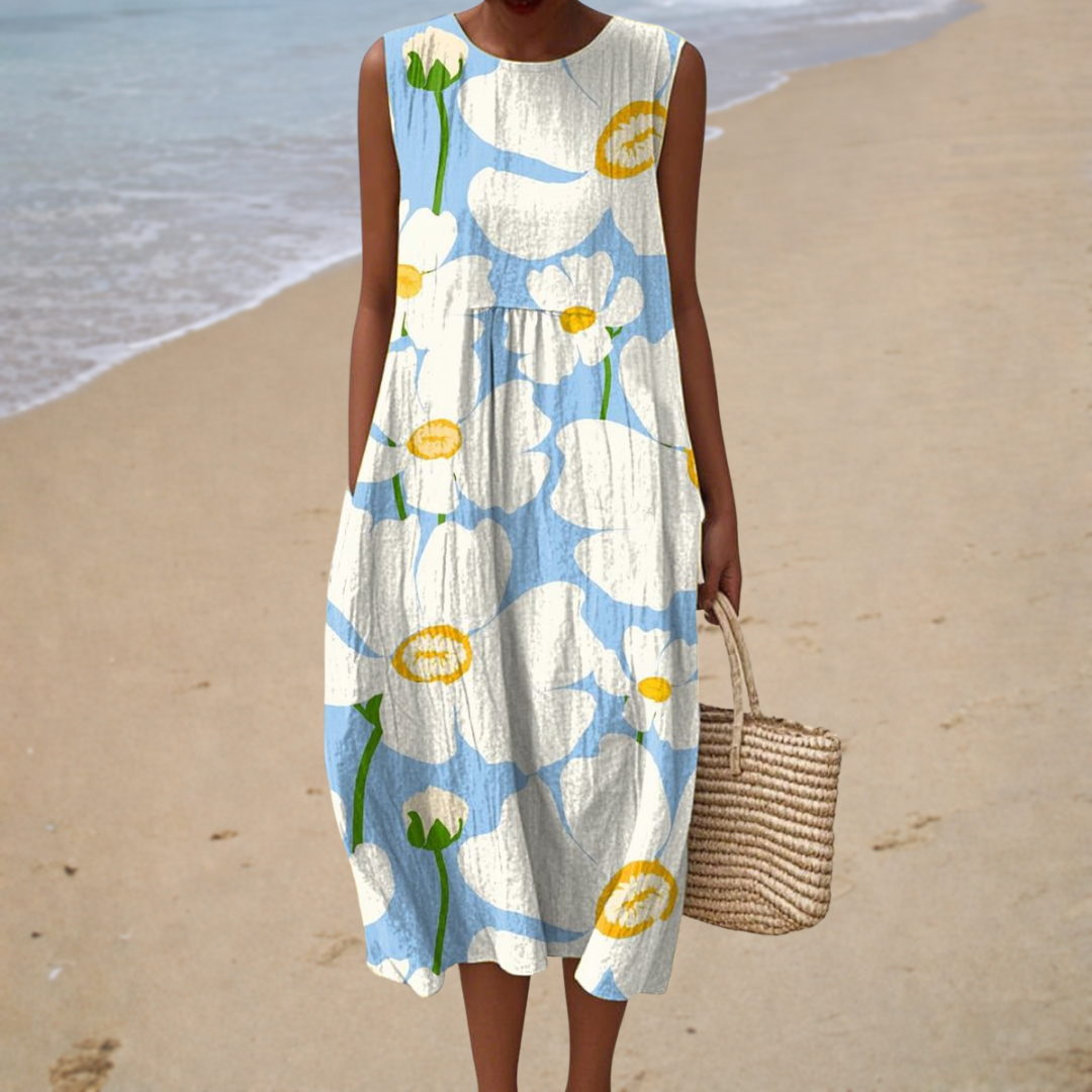 PRINTED FLOWING DRESS