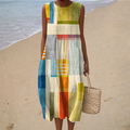 PRINTED FLOWING DRESS