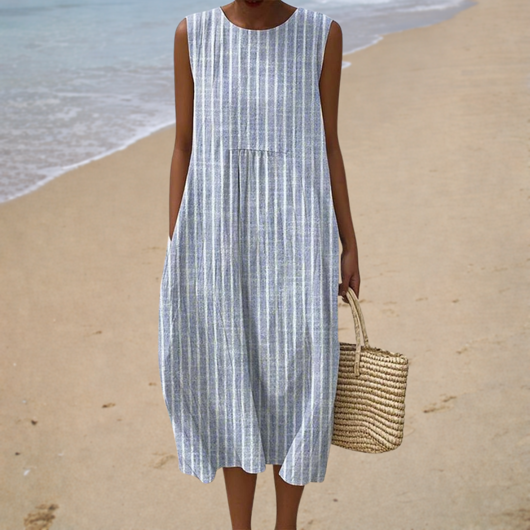 ZOMERSE | FLOWING PRINTED SLEEVELESS DRESS