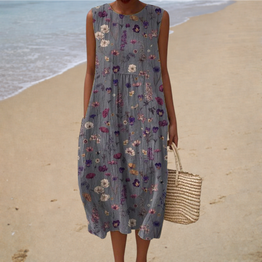 PRINTED FLOWING DRESS