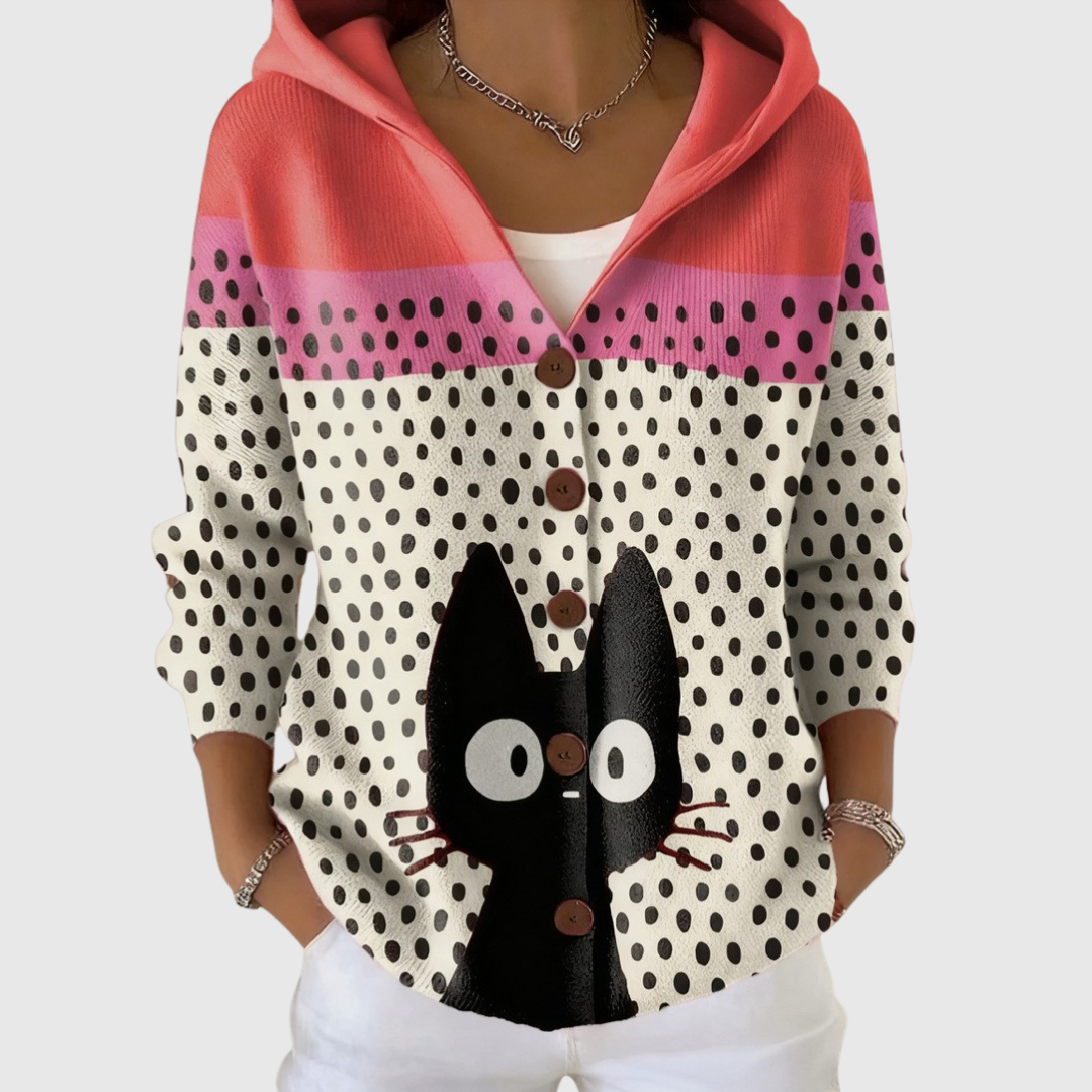 KNITTED HOODED JACKET