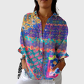 PRINTED FLOWING BLOUSE