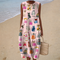 PRINTED FLOWING DRESS