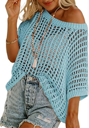 Marquitta | Wide-Neck Open-Knit Jumper