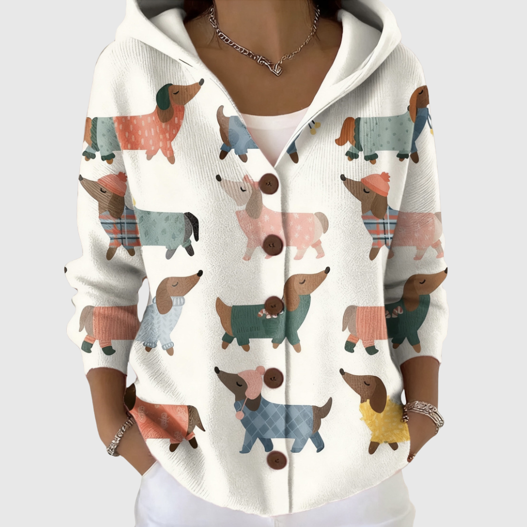 KNITTED HOODED JACKET