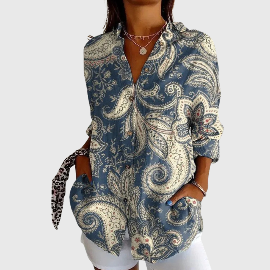 FLORAL FLOWING BLOUSE