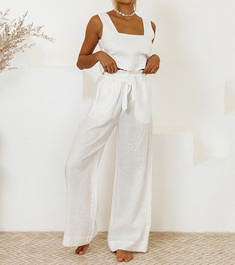 Megan | Minimalist Top & Flared-Trouser Set