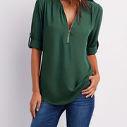 Everlena | Zip-Neck Blouse
