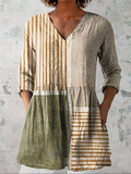 CAMILLE | MULTICOLOUR V-NECK LONGLINE BLOUSE