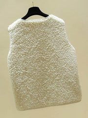Tinatin | Warm Sleeveless Layering Gilet in Beige