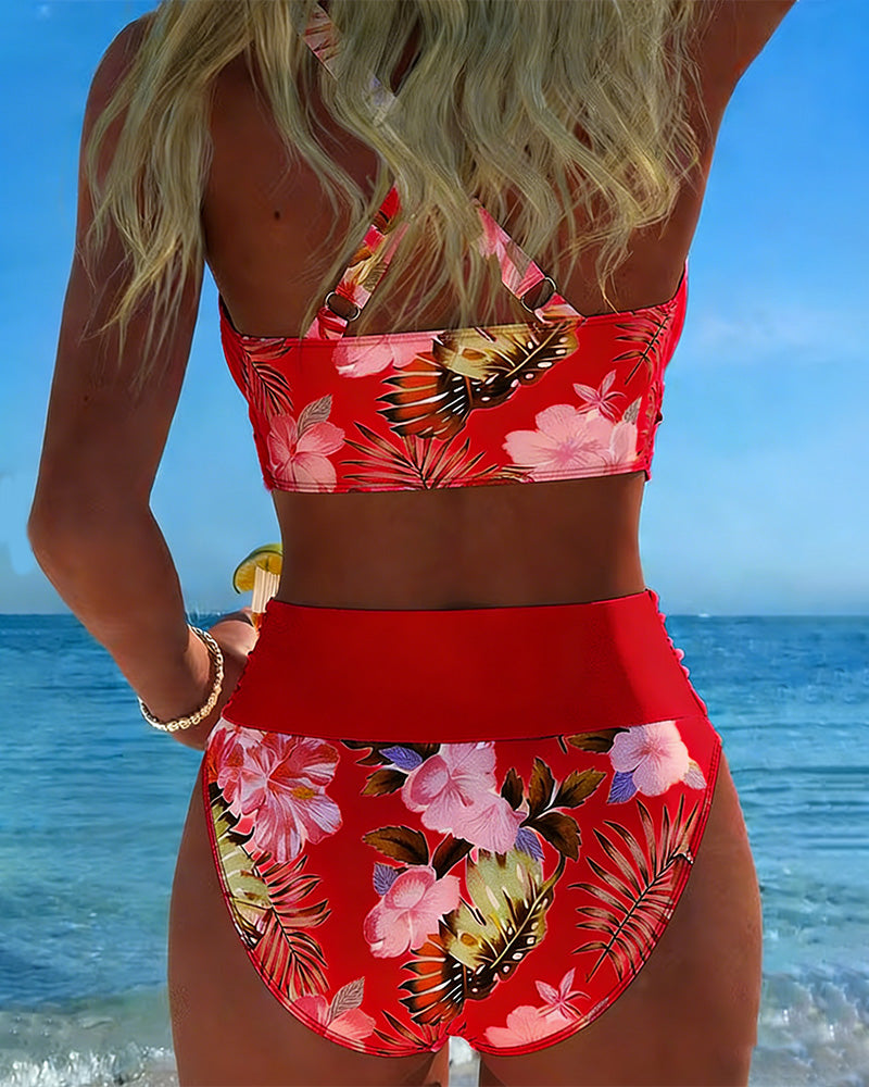 PRINTED SLEEVELESS BIKINI
