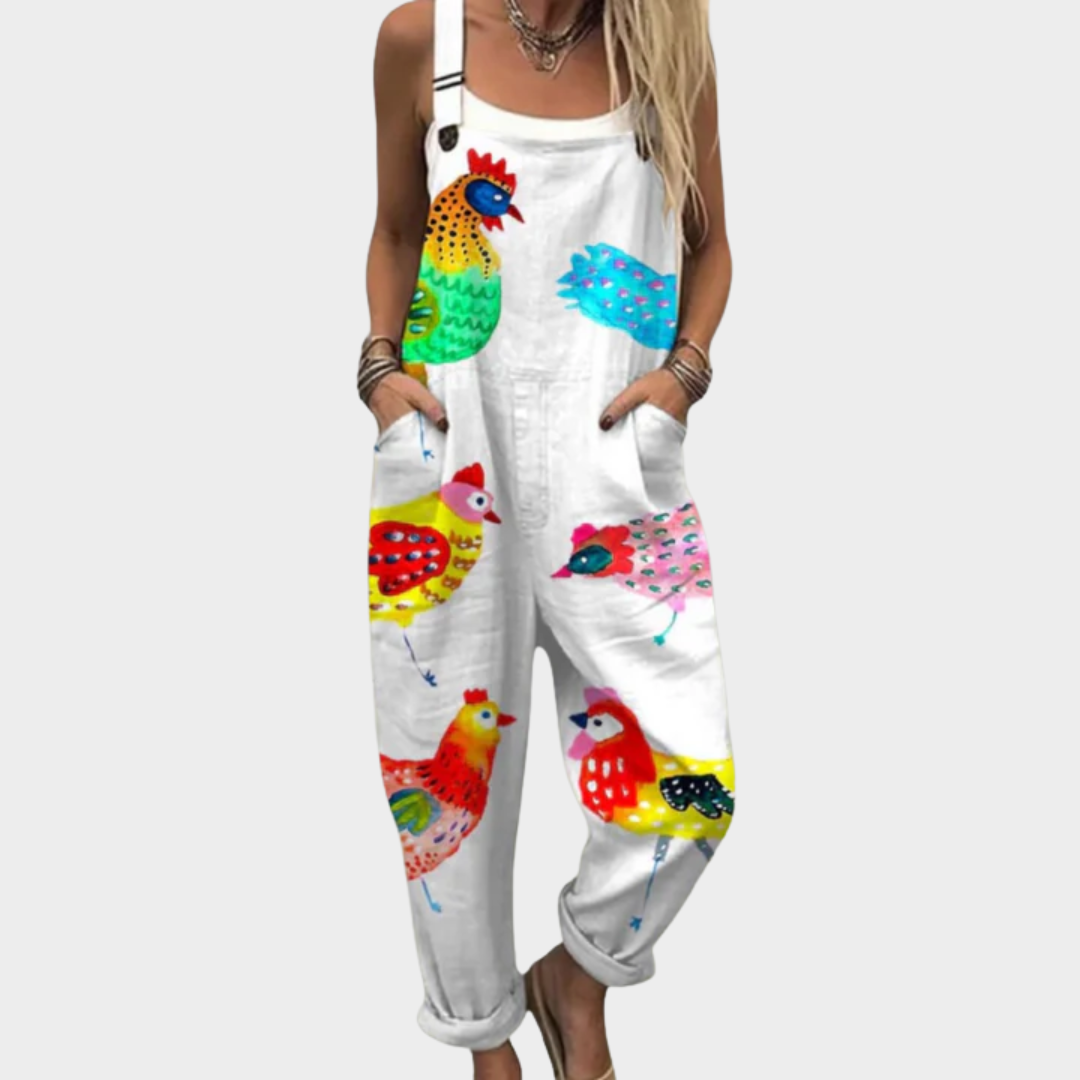 Jean | Printed Dungarees