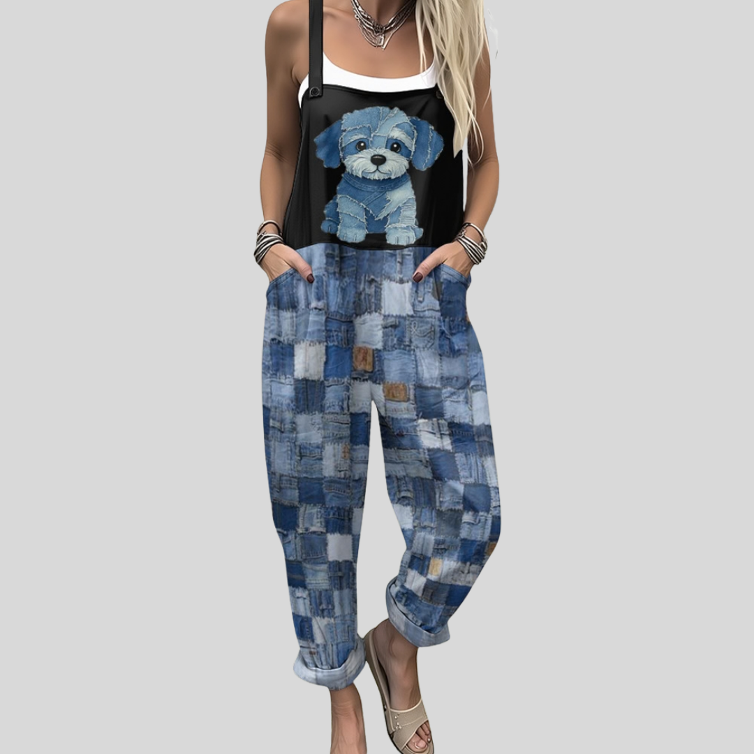 Charlene | Printed Dungarees