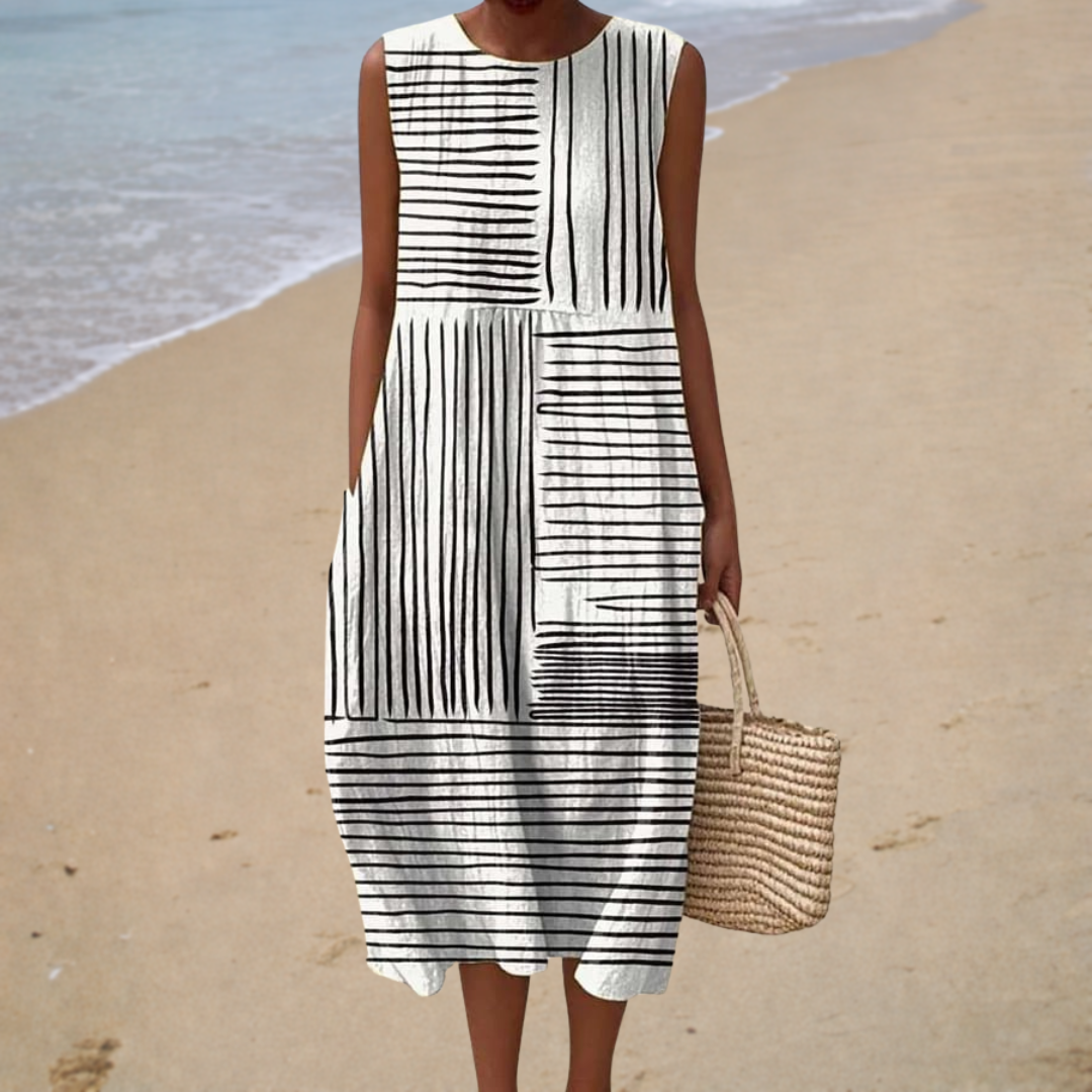 PRINTED FLOWING DRESS