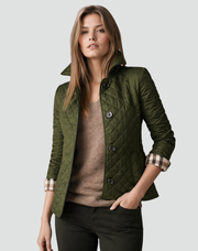 Lizette | Collared Quilted Button Jacket