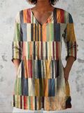 CHLOÉ | MULTICOLOUR V-NECK LONGLINE BLOUSE