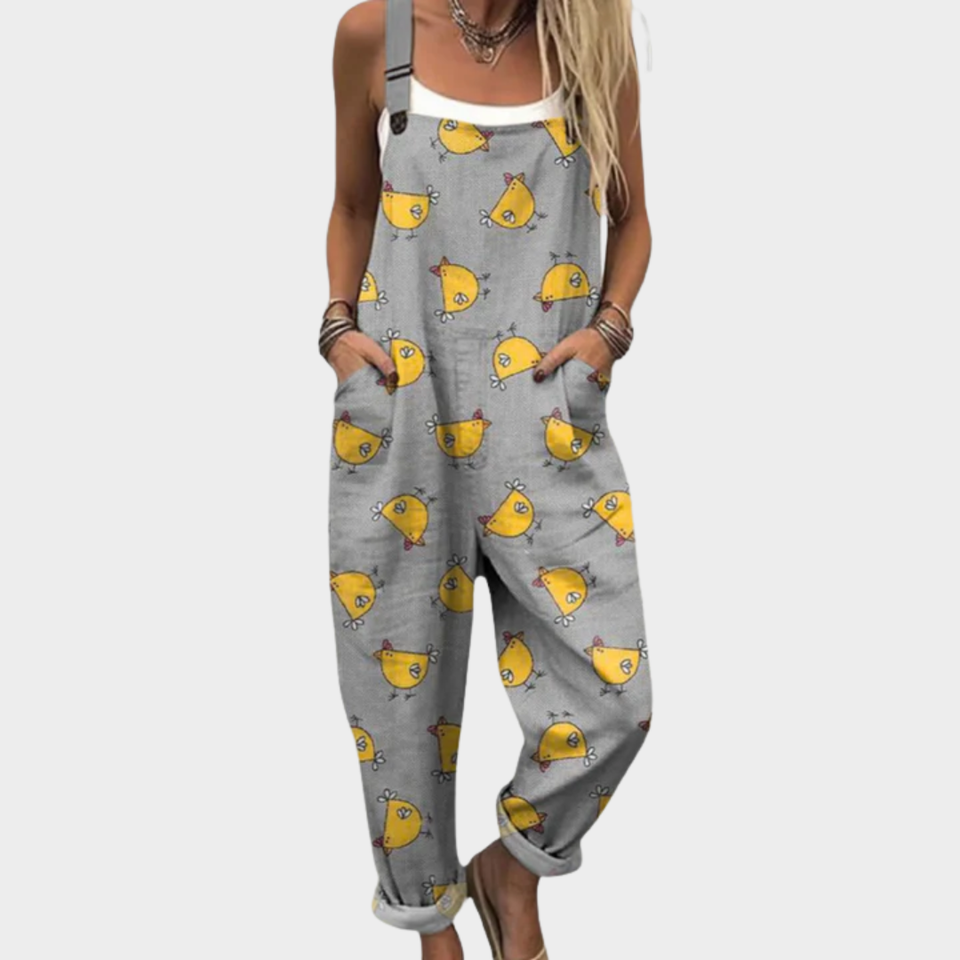 Gillian | Printed Dungarees