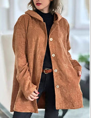 Tressie | Hooded Textured Button Coat