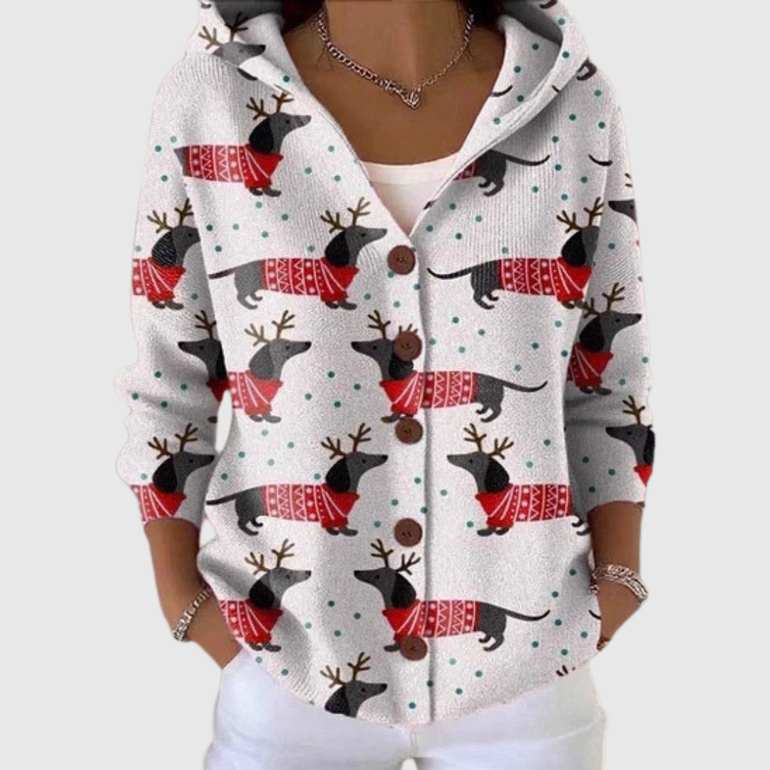Delphine | Knitted Hooded Cardigan