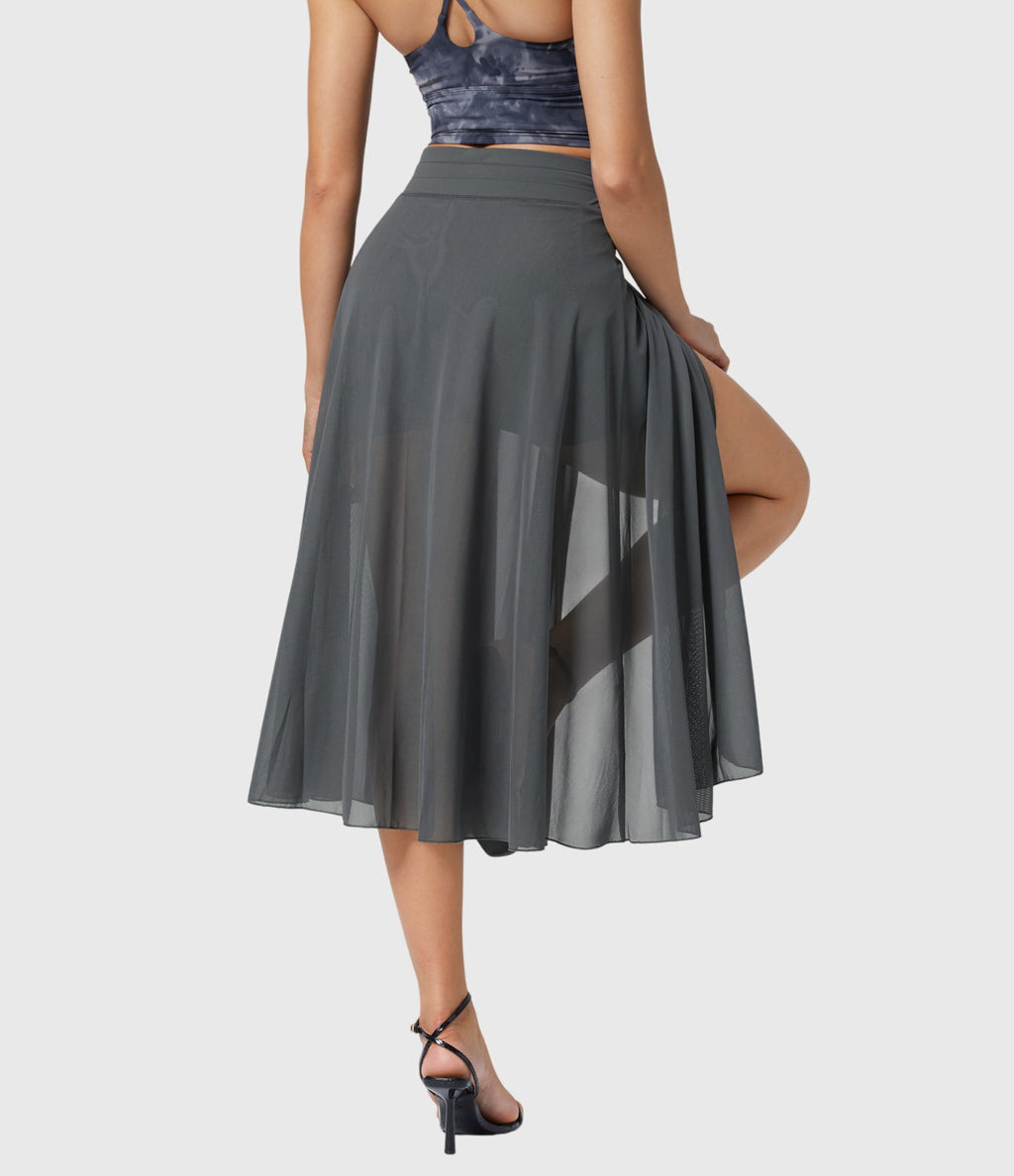MELANIE | ELASTIC-WAIST FLOWING SKIRT