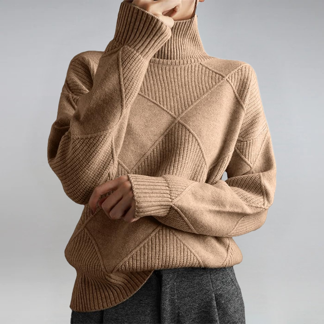 Lauren | Luxury Cashmere High-Neck Jumper