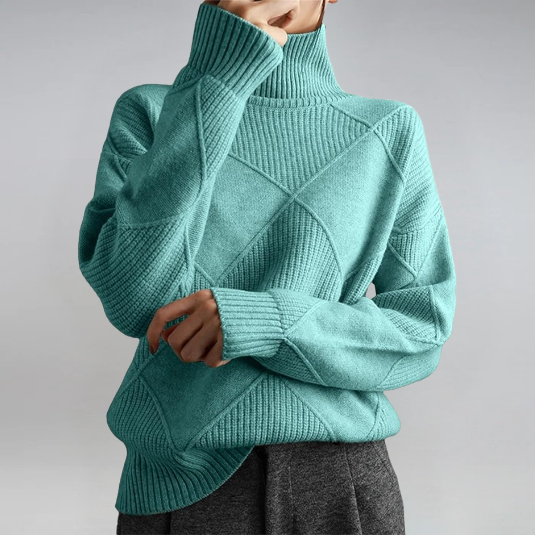 Lauren | Luxury Cashmere High-Neck Jumper
